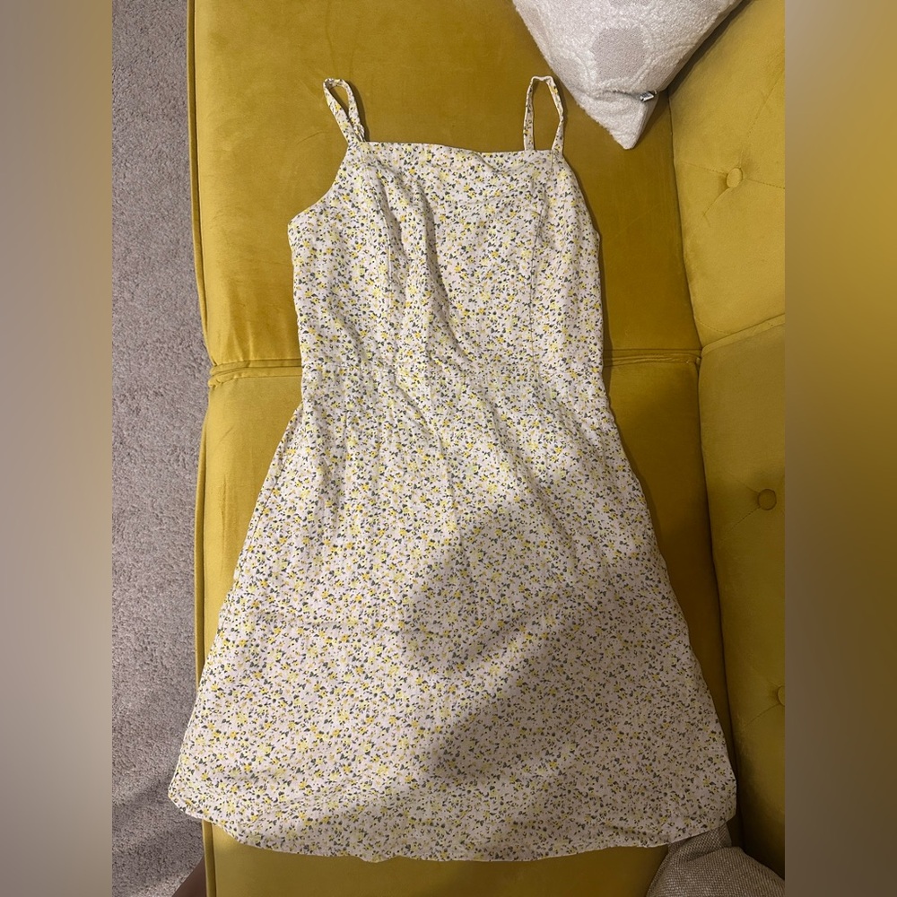 Old Navy Yellow Floral Midi Dress